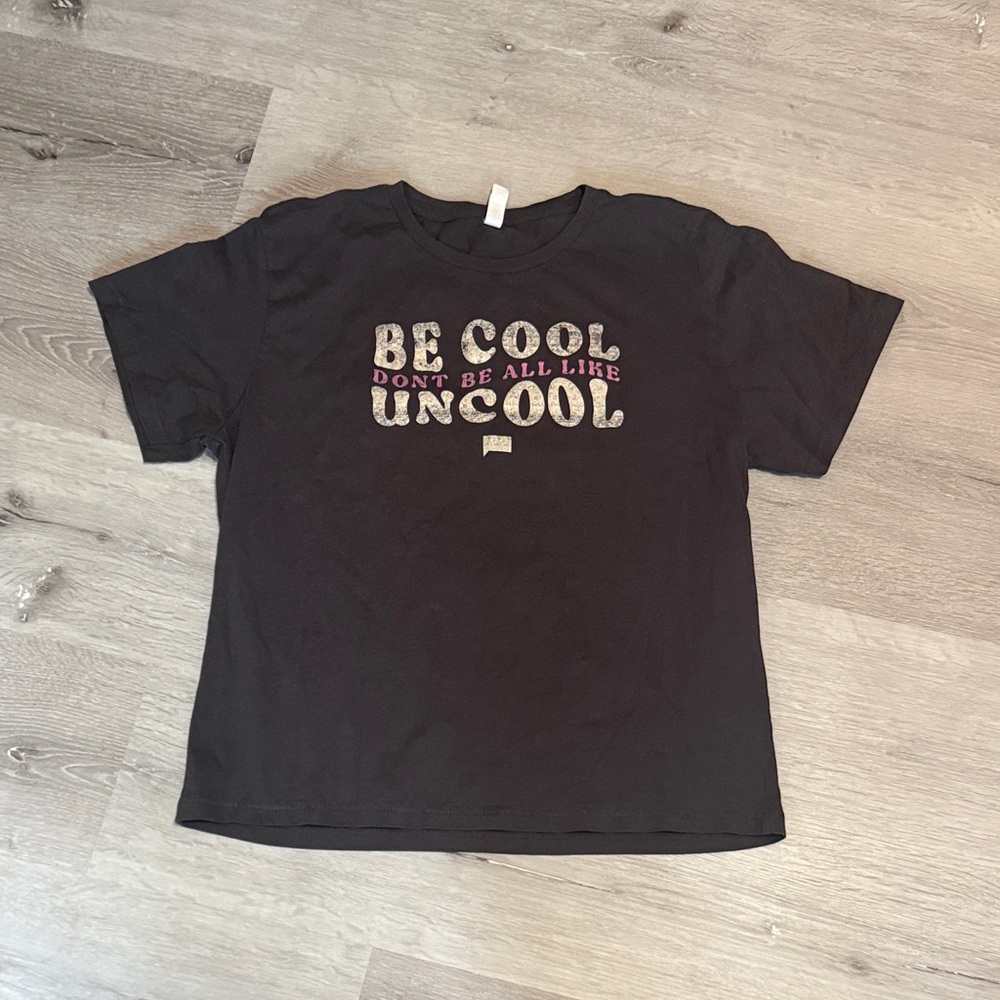 Dark Gray Graphic Women's Tee‎ - Be Cool